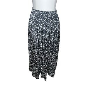 VTG Shepherds A-Line Skirt Womens Medium & White Elastic Waist Pull On Australia
